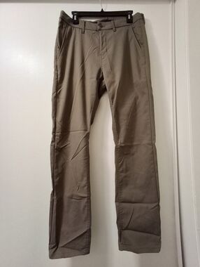 DUER Mens Nustretch Slim Straight Trouser NWOT, Thyme, sz 33x32